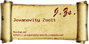 Jovanovity Zsolt névjegykártya